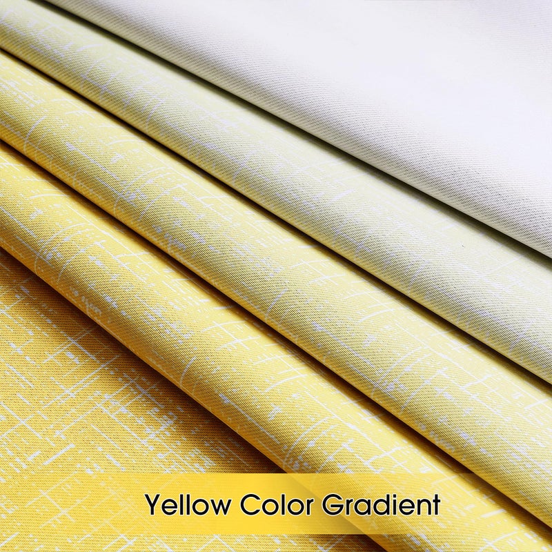 Geomoroccan Ombre 100% Blackout Curtains 54 Inch Length 2 Panels For Bedroom Living Room Gold Yellow White Gradient Patterned Room Darkening Privacy Rod Pocket Window Treatment Drapes - Image 2