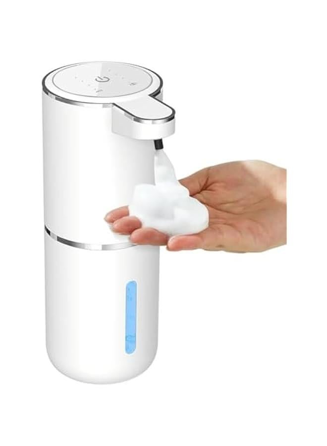 Automatic Foaming Soap Dispenser - Hand Free Pump Touchless Soap Dispenser Electric Dispenser with 380ml, USB Rechargeable 4levels Adjustable Dispenser for Bathroom Kitchen  - Image 1