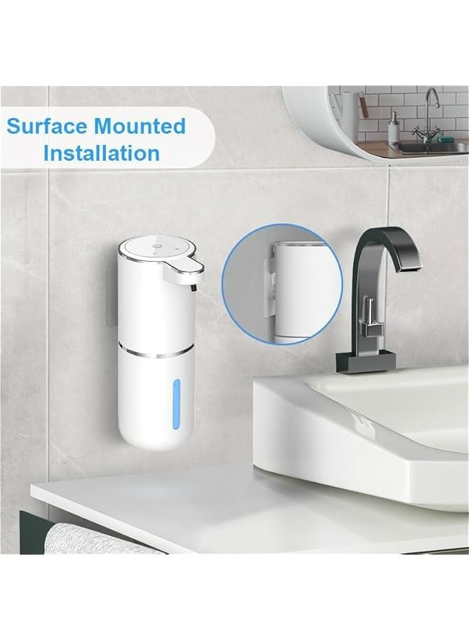 Automatic Foaming Soap Dispenser - Hand Free Pump Touchless Soap Dispenser Electric Dispenser with 380ml, USB Rechargeable 4levels Adjustable Dispenser for Bathroom Kitchen  - Image 5
