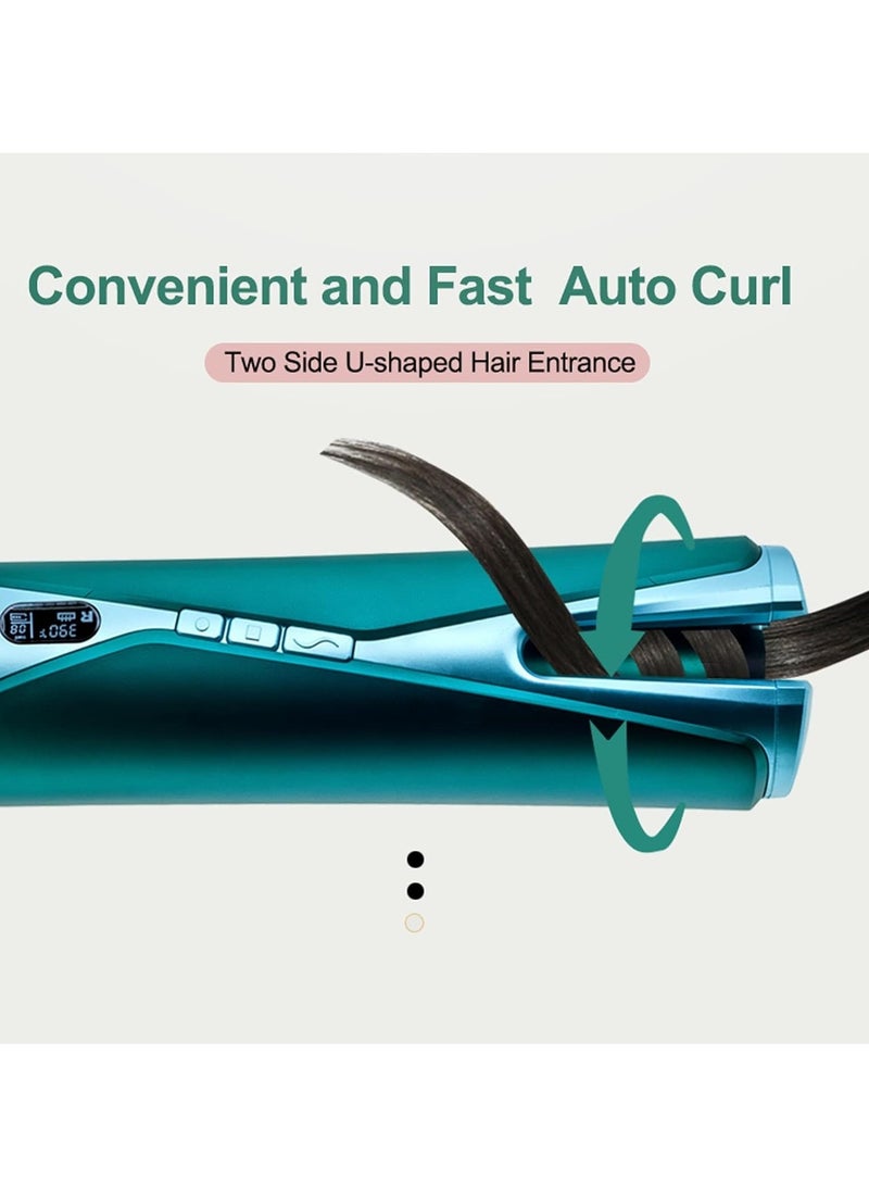 M MIAOYAN - Automatic hair curling iron, cordless automatic hair curling iron, left and right rotation, 4 timer settings, adjustable temperature, three curling levels - Image 1