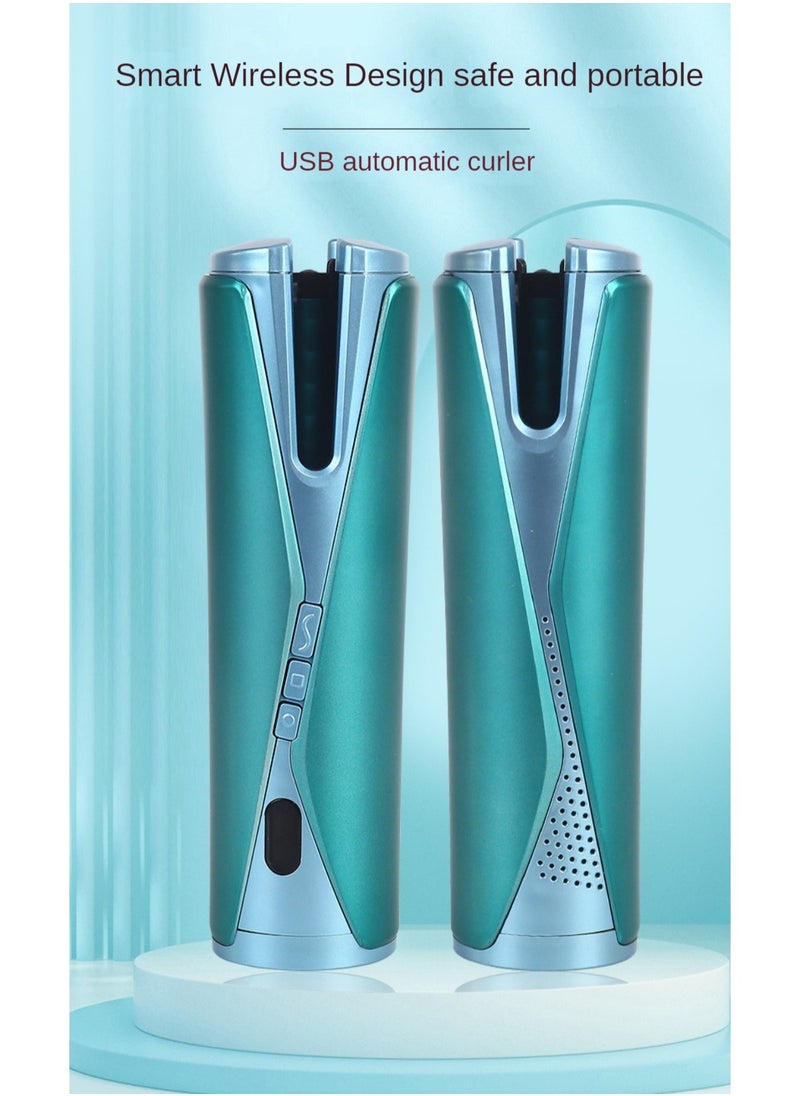 M MIAOYAN - Automatic hair curling iron, cordless automatic hair curling iron, left and right rotation, 4 timer settings, adjustable temperature, three curling levels - Image 1