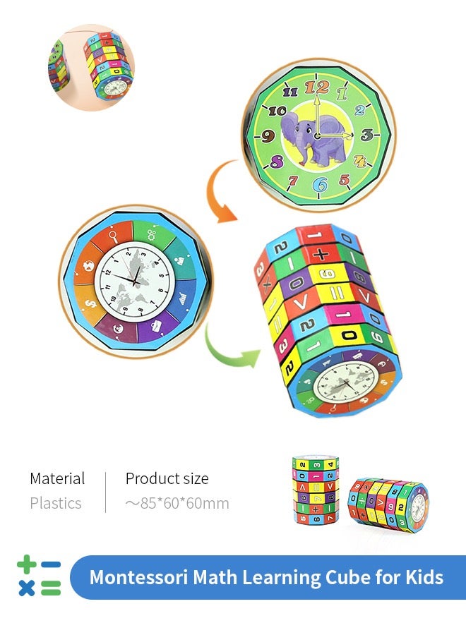 Montessori Math Learning Cube for Kids – Colorful Educational Arithmetic Puzzle Toy (Addition, Subtraction, Multiplication) - Image 1