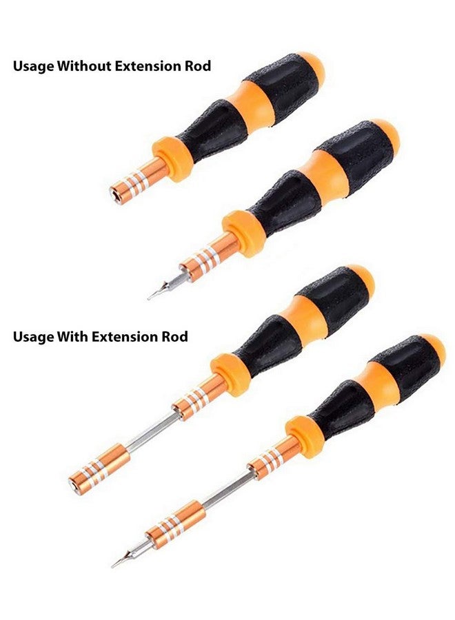 JAKEMY 29-In-1 Screwdriver Set with Bits of Torx, Hex, Phillips, Flat (Slotted), Triangle, Pentalobe (Star), Tri-Wing and U-Shape - 1 Extension Bar and 1 Tweezer - 8104 - Image 5