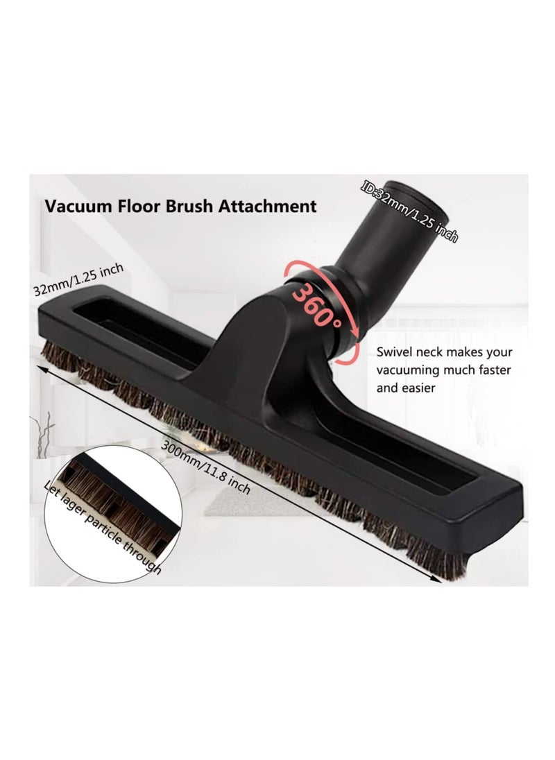 Captaintech 9 Pcs Universal Vacuum Attachments for Shop Vac Accessories 2 1/2 to 1 1/4 Shop Vac Hose Adapter 1 7/8 to 1 Vacuum Hose Adapter 1 1/4 Vacuum Floor Brush Flexible Crevice Tool  - Image 4