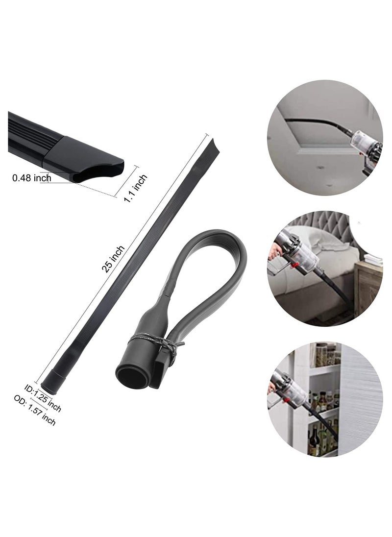 Captaintech 9 Pcs Universal Vacuum Attachments for Shop Vac Accessories 2 1/2 to 1 1/4 Shop Vac Hose Adapter 1 7/8 to 1 Vacuum Hose Adapter 1 1/4 Vacuum Floor Brush Flexible Crevice Tool  - Image 5