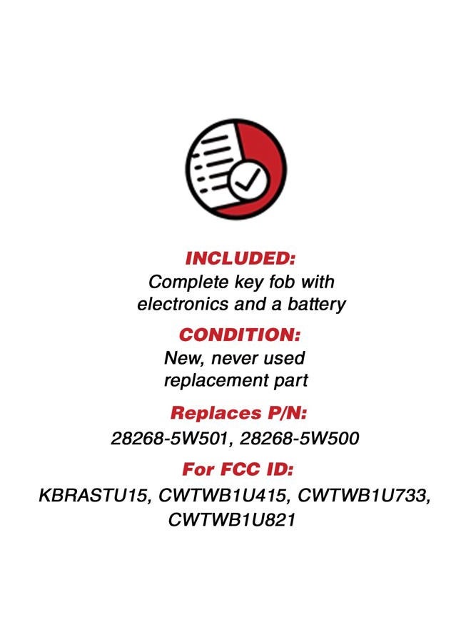 KeylessOption 2 Item Bundle 1 Key Fob Keyless Entry Remote 1 Uncut for 46 Chip Ignition Key - Image 3
