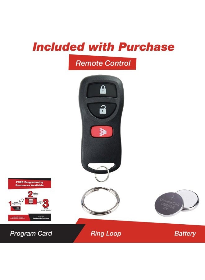 KeylessOption 2 Item Bundle 1 Key Fob Keyless Entry Remote 1 Uncut for 46 Chip Ignition Key - Image 2