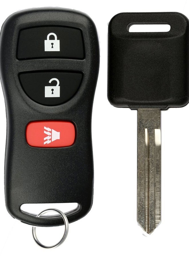 KeylessOption 2 Item Bundle 1 Key Fob Keyless Entry Remote 1 Uncut for 46 Chip Ignition Key - Image 1