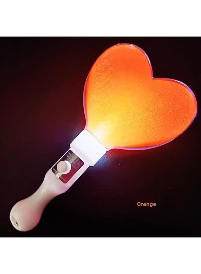 Short Flash Stick Love Stick Five-pointed Star Stick Short Luminous Stick Toy Concert Light Stick Can Be Advertised-Color:(Orange) Short Love Light Stick - Image 1