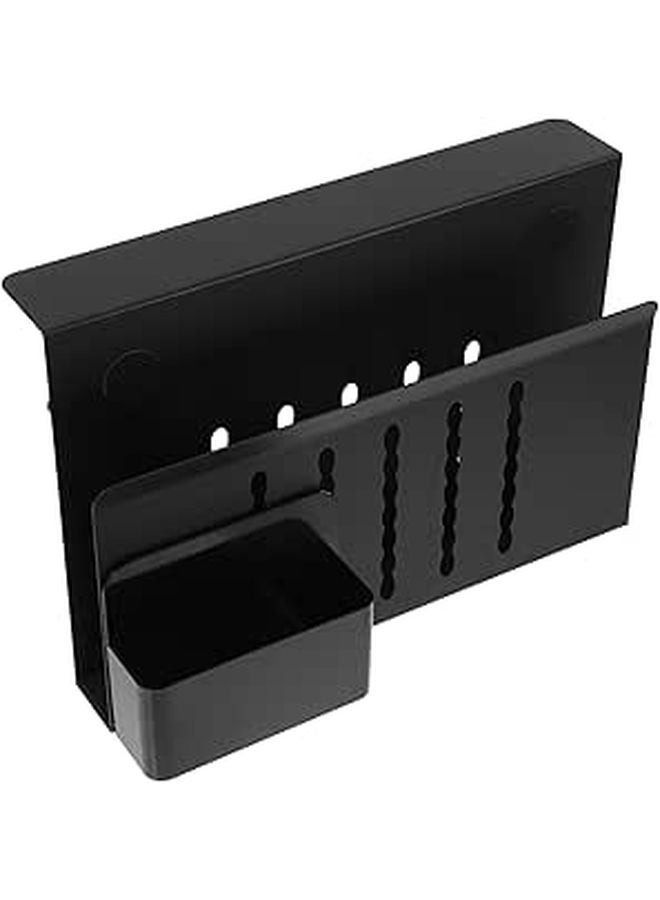 Under Desk Laptop Holder Organizer with Scratch Resistant Surface Black - Image 1