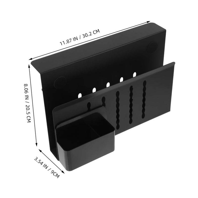 Under Desk Laptop Holder Organizer with Scratch Resistant Surface Black - Image 3
