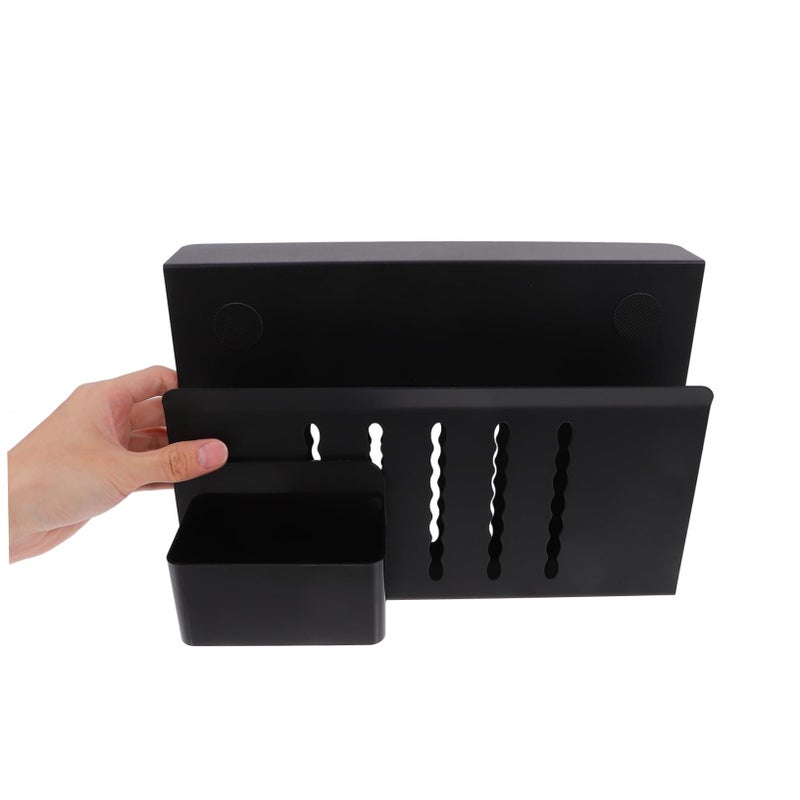 Under Desk Laptop Holder Organizer with Scratch Resistant Surface Black - Image 4