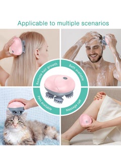 Prime by javaudan Electric Scalp Massager, Waterproof Portable Head Massager for Hair Growth Handheld Hair Massager with 4 Massage Heads, Detachable and Washable Handheld Scratcher for Deep Clean Hair Growth Head Relax  - Image 5