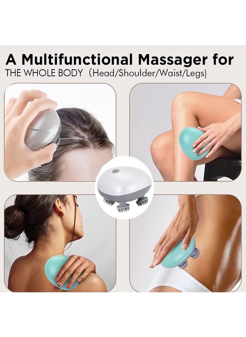 Prime by javaudan Electric Scalp Massager, Waterproof Portable Head Massager for Hair Growth Handheld Hair Massager with 4 Massage Heads, Detachable and Washable Handheld Scratcher for Deep Clean Hair Growth Head Relax  - Image 4
