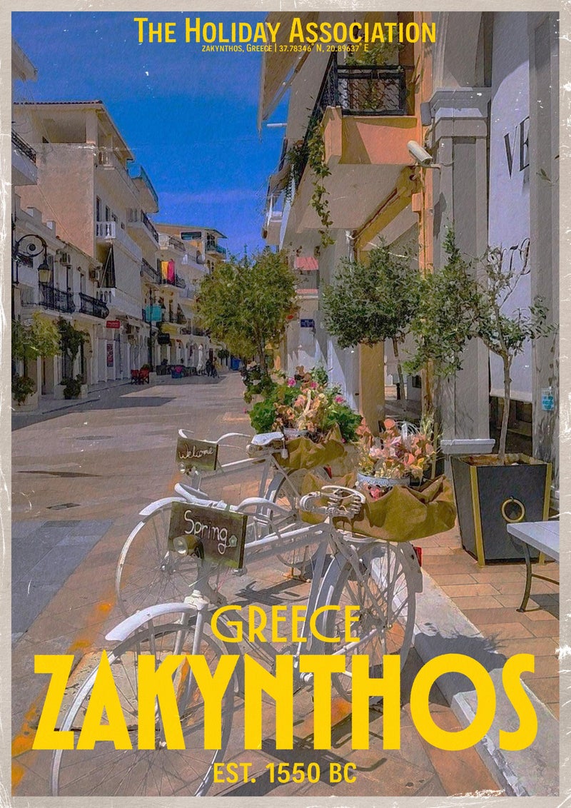 TNESSENTIAL Zante Greece Travel Poster | Retro Summer Vacation Wall Art - Image 3