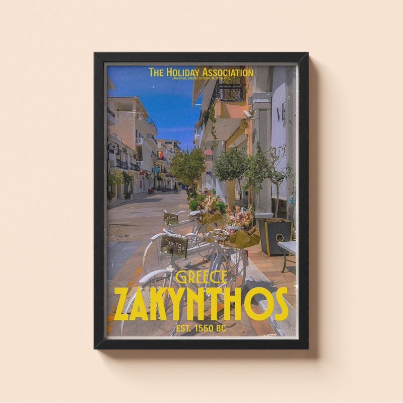 TNESSENTIAL Zante Greece Travel Poster | Retro Summer Vacation Wall Art - Image 1