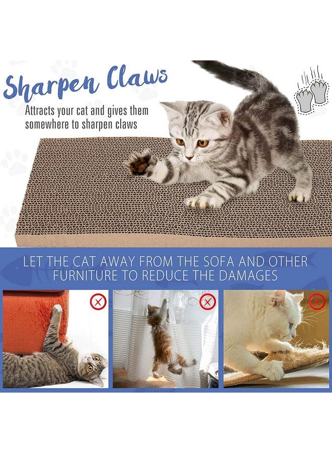 Emily Pets PAWISE Cat Scratcher Cardboard for Indoor Cats, 2 in 1, Cat Scratch Pad with Box, Cat Scratching Board, Reversible Corrugated (Pack of 2) - Image 4
