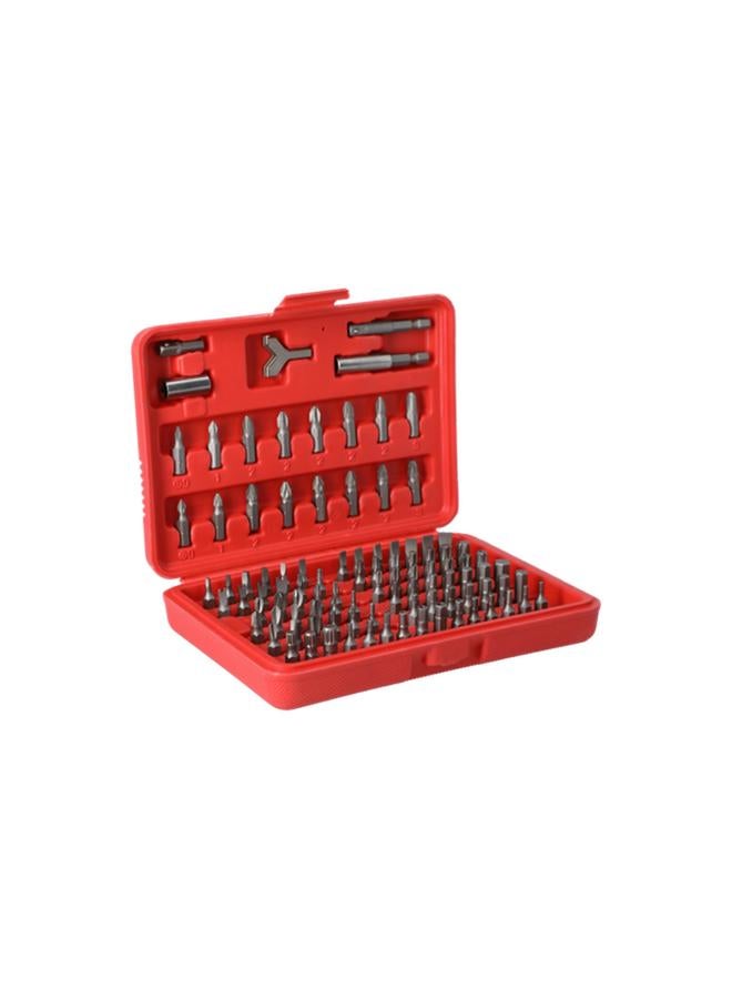 Apollo 100-Piece Screwdriver Bit Set Red and Grey - Image 3