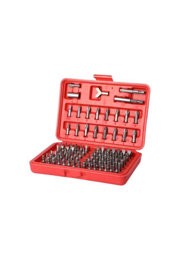 Apollo 100-Piece Screwdriver Bit Set Red and Grey - Image 4