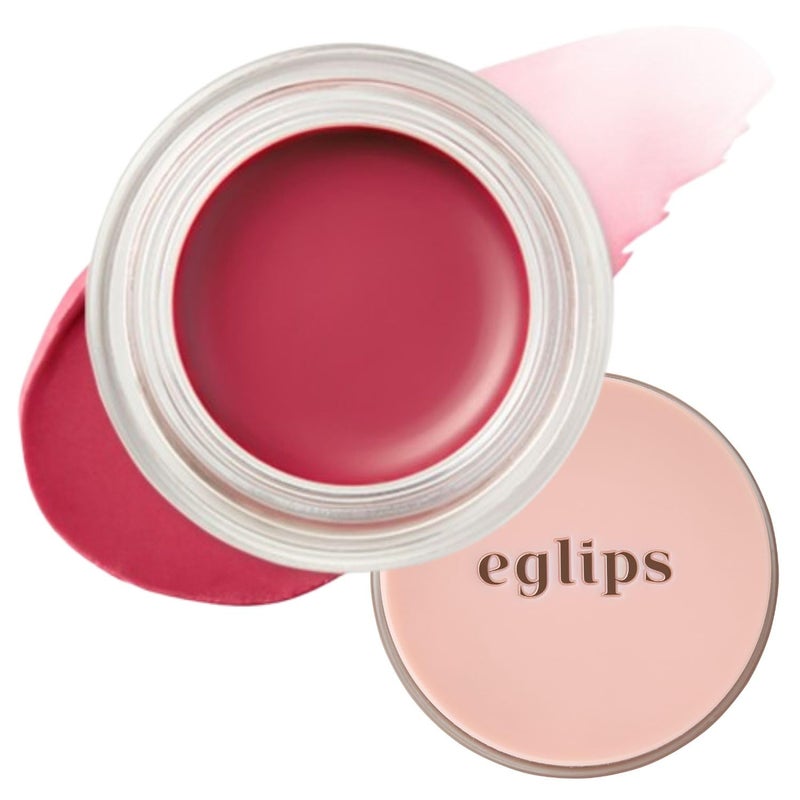 EGLIPS Lip  Cheek Glow Balm  MultiUse Tinted Melting Balm Blush for Lips  Cheeks Builable and Blendable Texture 06 GLACIER 018 oz