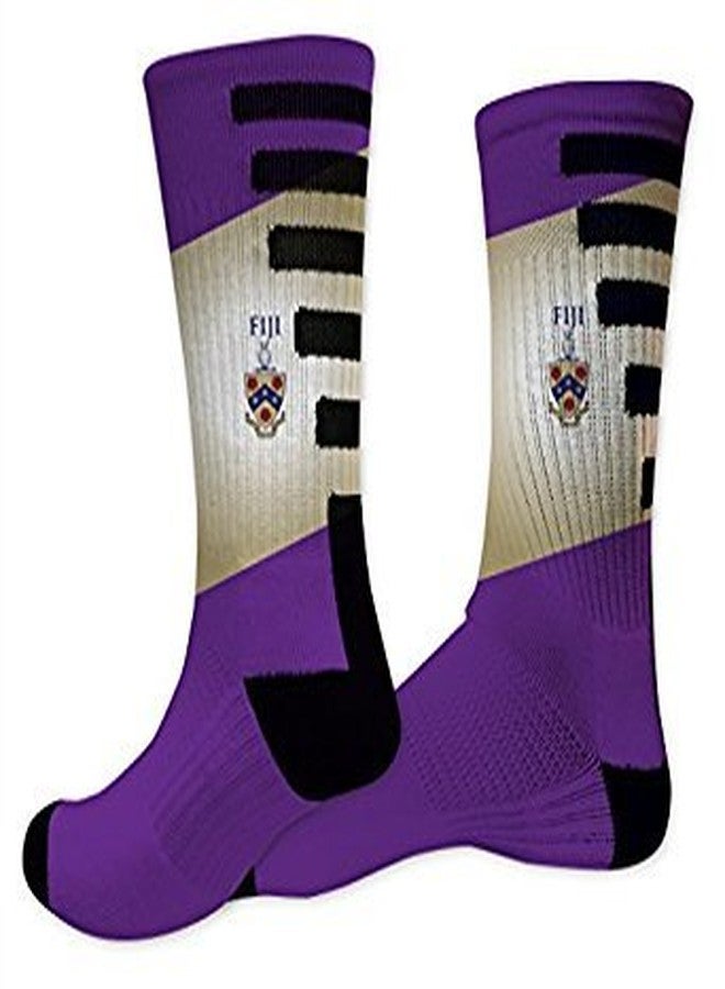 VictoryStore Phi Gamma Delta Performance Crew Sock w/Crest - Image 1