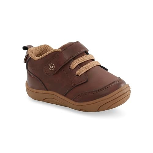 Stride Rite 360 Unisex Child Taye 2.0 First Walker Shoe, Brown, 4 Infant - Image 1
