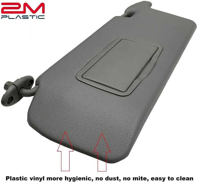 2M PLASTIC Sun Visor for Honda Civic 2001-2005 Left + Right Pair Dark Gray 2M PLASTIC - Image 2