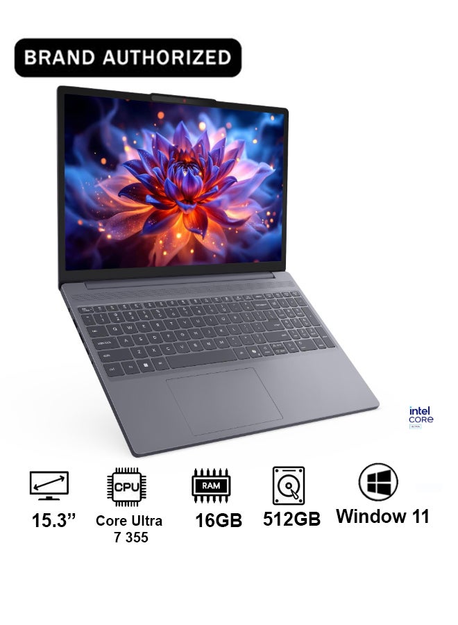 لينوفو IdeaPad Slim 3 15IPH11 Copilot+ PC | شاشة 15.3" WUXGA، معالج Intel Core Ultra 7 355، رسومات Intel مدمجة، 16GB RAM، 512GB SSD، ويندوز 11 [83UR0053AX] - Image 1