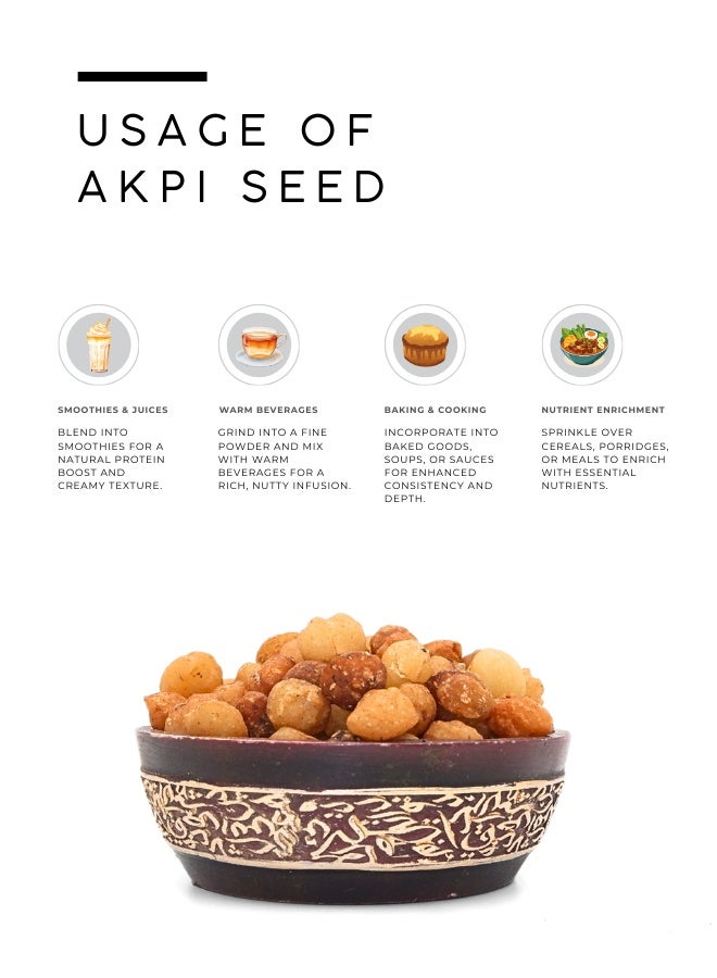 AWAFI MILL Akpi Seed (Djansang • Njansang) | Ricinodendron heudelotii Culinary Kernels  - 500 g | 17 Oz - Image 3