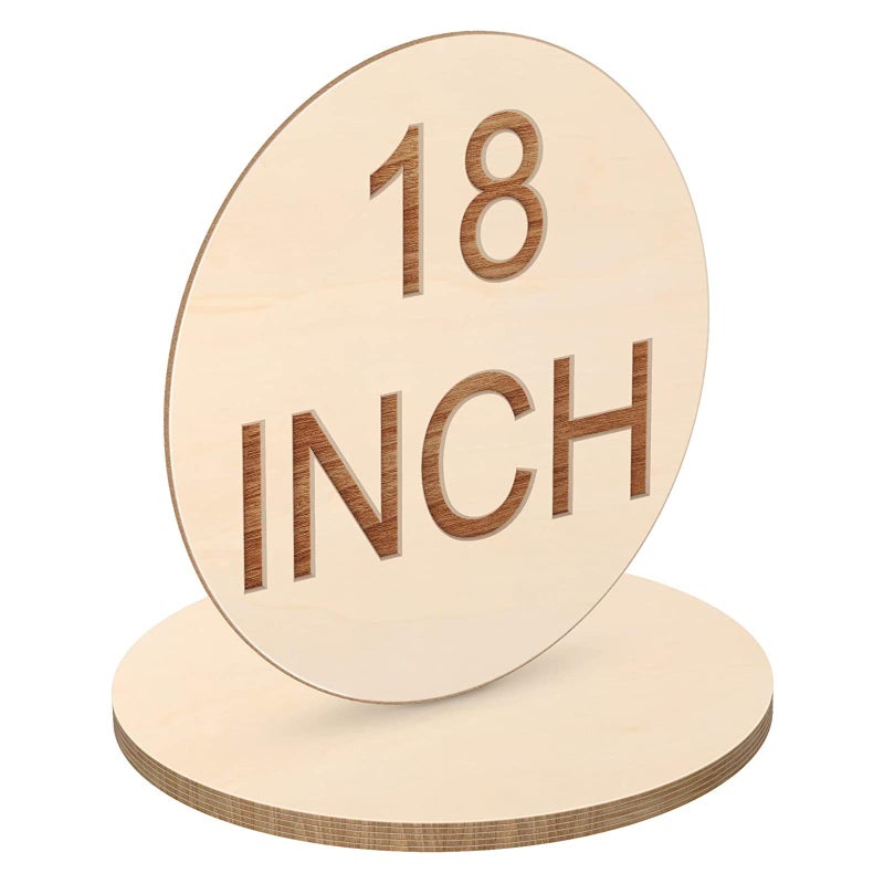 Jetec 18 Inch Round Wood Circles Unfinished Wood Circles for Crafts Door Hanger Pyrography and Painting 20 Pieces