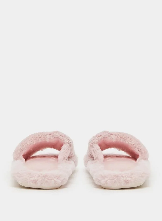 Take Two Embellished Heart Slip-On Bedroom Slippers by Styli