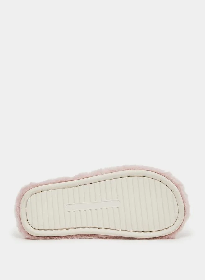 Take Two Embellished Heart Slip-On Bedroom Slippers by Styli
