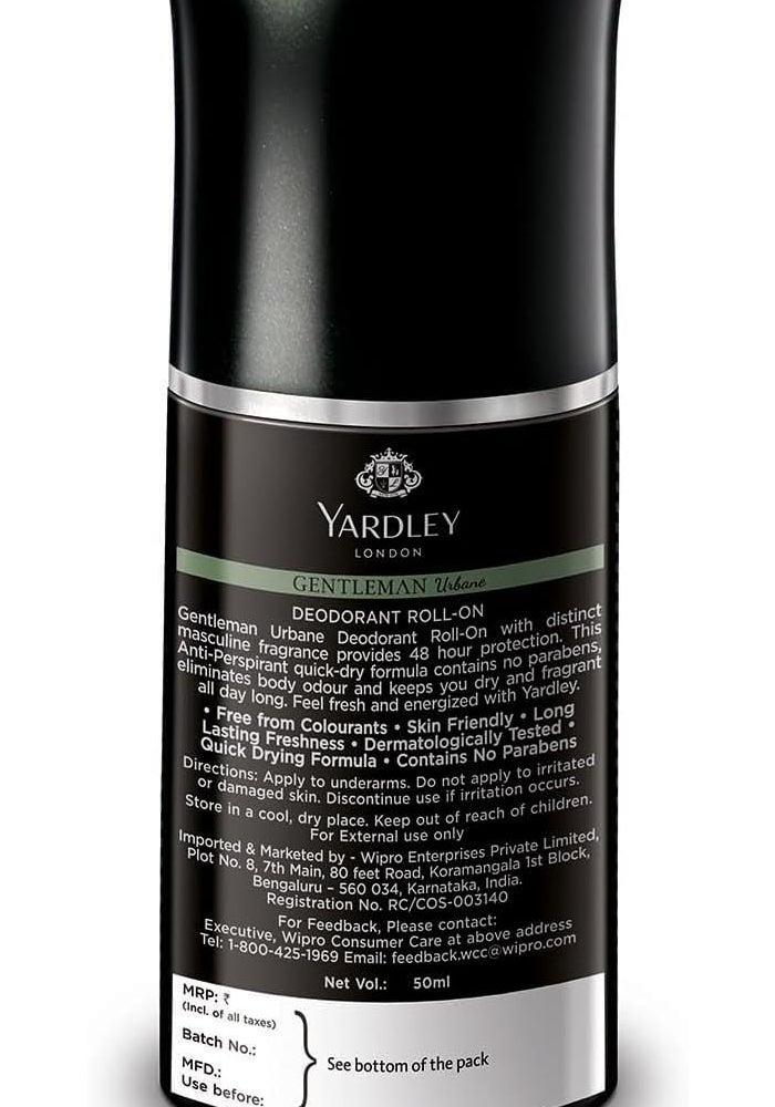 Yardley Gentleman Urbane Deodorant Roll-On - 50ml - Image 3