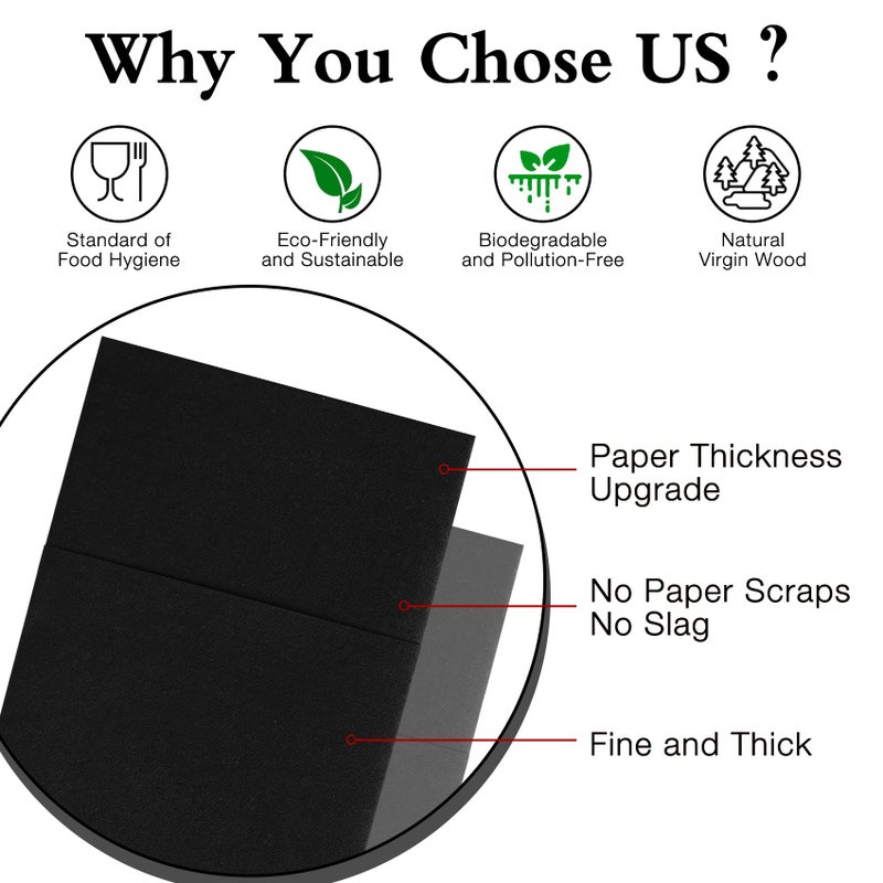 Iylllwly Black Napkins Disposable Linen Feel Napkins with Built-in Flatware Pocket  Prefolded for Knives and Forks  Black Dinner Napkins for Evening Parties  Weddings  easter  birthday  100Pack  - Image 3