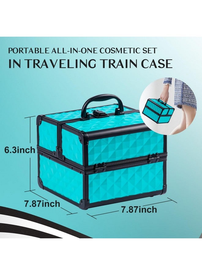 COLOR NYMPH All In One Makeup Kit Comestics Gifts For Girls Teens Travel Makeup Set 4 Trays Train Case For Beginner Includes Eyeshadow Highlighter Lipgloss Blush Concealer Brush Eyeliner Lipbalm - Image 5