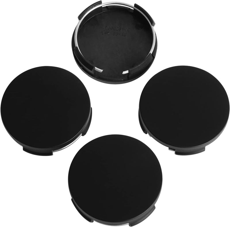 KitsPro 2.5Inch 63MM Wheel Center Caps, Pack of 4 (Matte Black, Outer 63MM, Inner 61MM) - Image 1