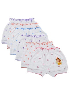 BODYCARE Girl's Barbie Princess Cotton Bloomers (White, 2-4 Years) - Pack of 6 (Color & Print May Vary)