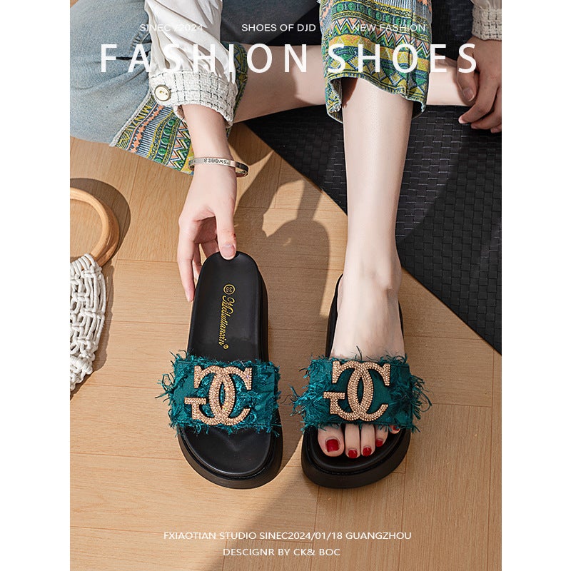 Thick-Soled Sandals For Women, Summer Fashion, Versatile, Style, Platform, Non-Slip, Large Sole, Vacation Style - Image 5