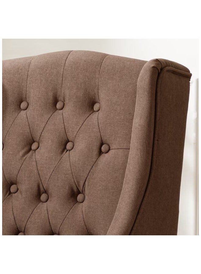Malazhouse Chocolate Wingback Chair – MZCH017 – 70L x 105H x 80W  - Image 5