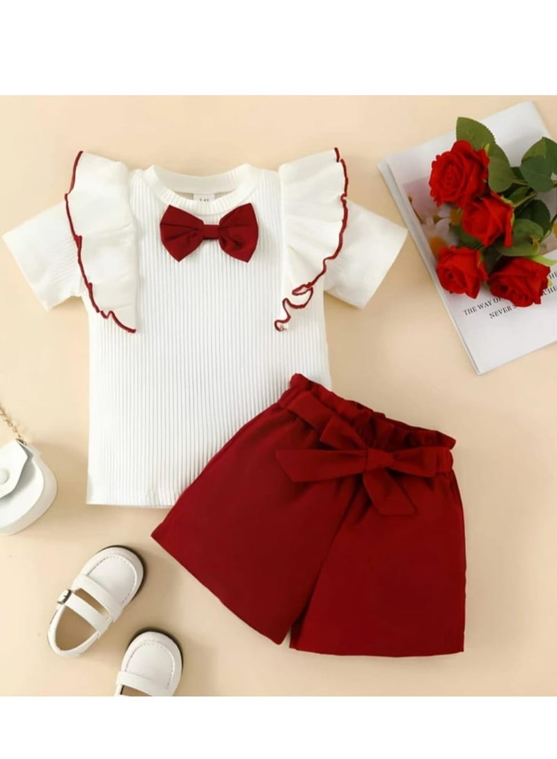Baby girl casual top shorts  - Image 1