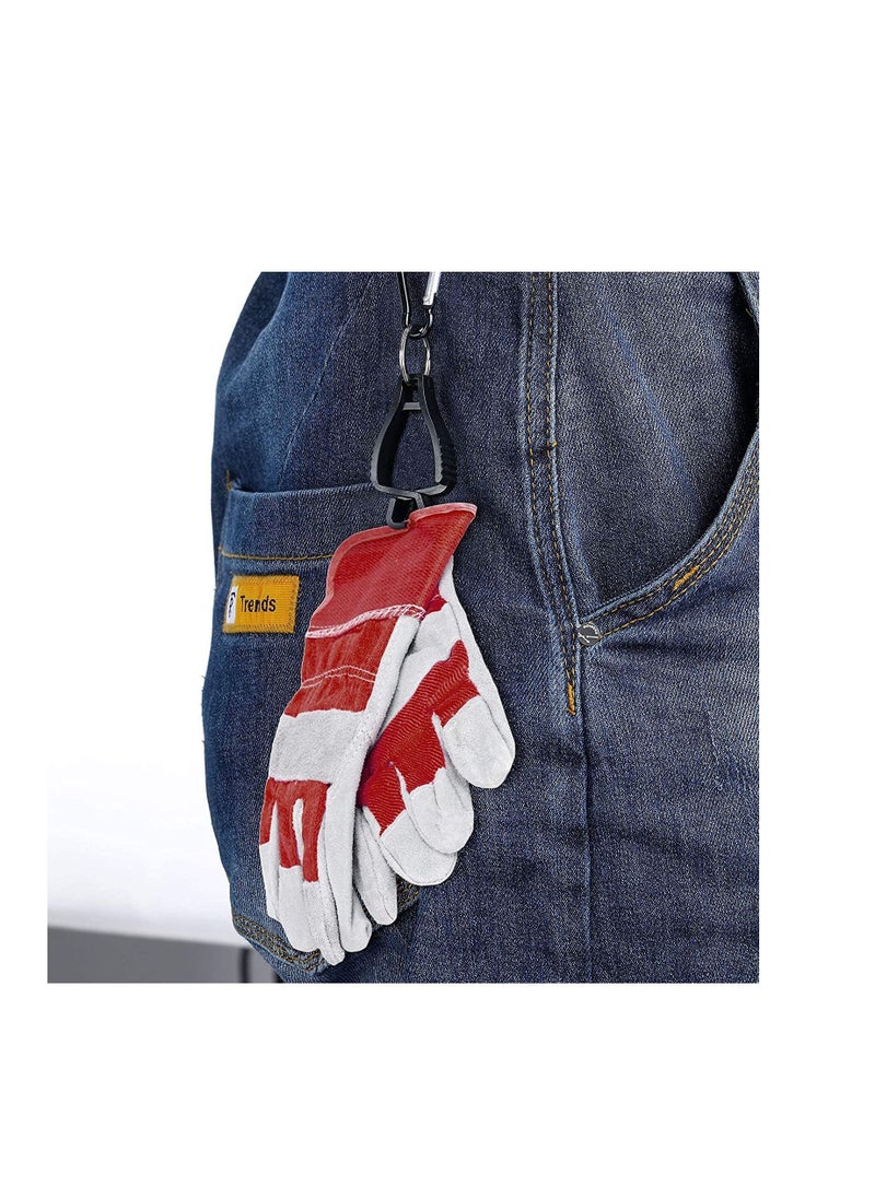 SYOSI - Glove Clip -Carabiner Hook Black Work Safety Clip Glove Keeper, Glove Grabber Clip Holder Glove Keeper for Belt Loop, Guard Labor WorkerHelmets Hanger Grabber Catcher 5Pcs - Image 1