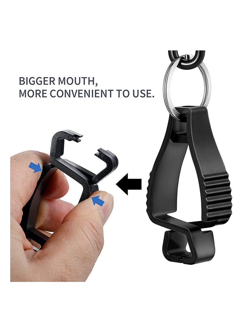 SYOSI - Glove Clip -Carabiner Hook Black Work Safety Clip Glove Keeper, Glove Grabber Clip Holder Glove Keeper for Belt Loop, Guard Labor WorkerHelmets Hanger Grabber Catcher 5Pcs - Image 1