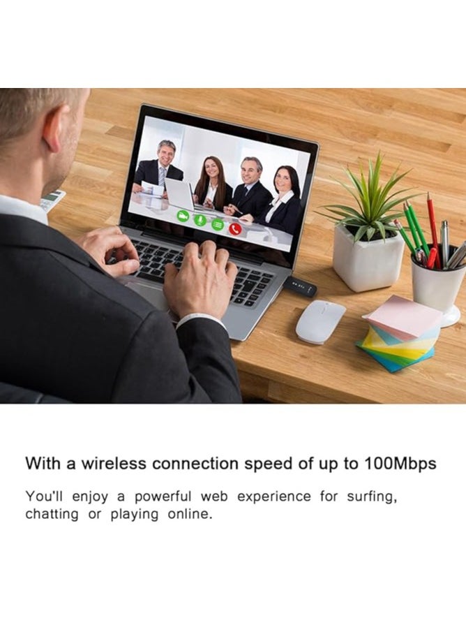 Generic - 4G WiFi Mobile Router, Portable USB LTE Pocket Mobile Hotspot, Wireless Network Smart Router Built-in 4G/3G+WiFi Antenna, Easy to Use, Plug and Play - Image 1
