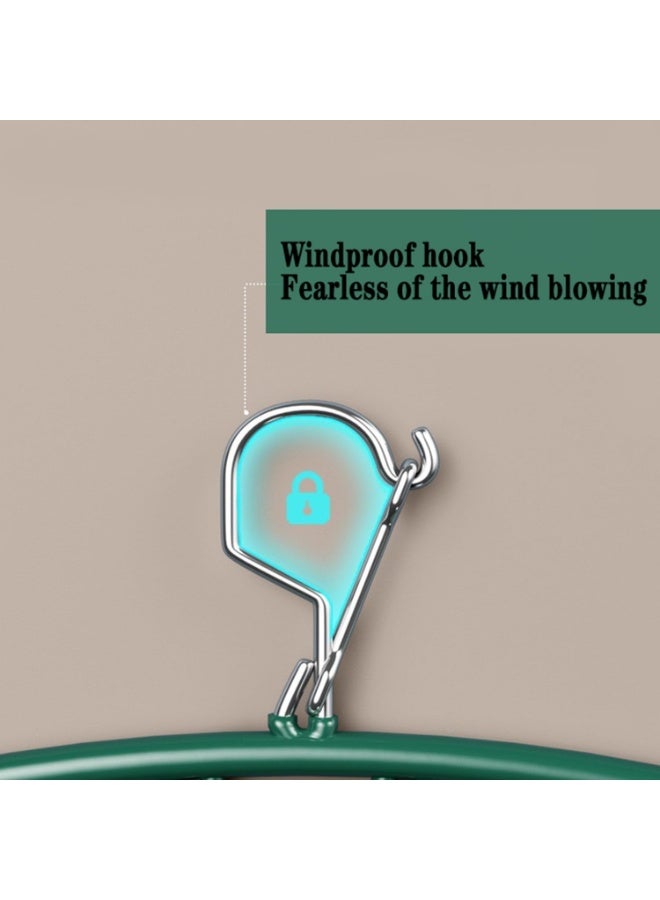 3 Pack 10-Stainless Steel Clips Pants Skirt Hanger - Windproof Non-Slip Strong Clamping Force, Space-Saving Closet Organizer for Leggings Underwear Hosiery Storage - Image 3