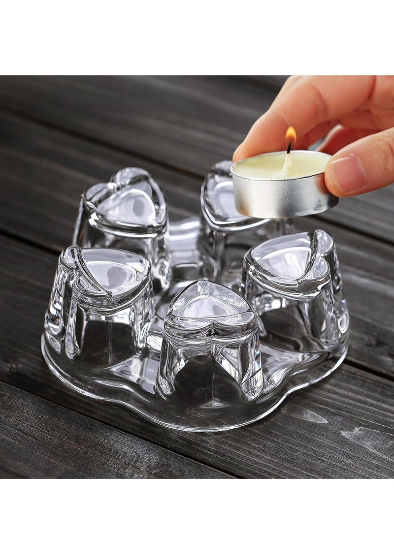 Teapot Warmer, Borosilicate Glass Tea Warmer, Heating Base Tea Warmer 5.3in Dial, Candle Never Flames Out with Tealight Holder - Image 4