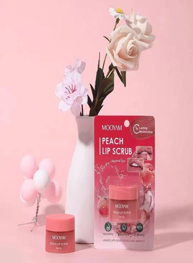 Peach Lip Scrub for Women Dry, Cracked and Dark Lips – Lip Scrubber Exfoliator - Image 3