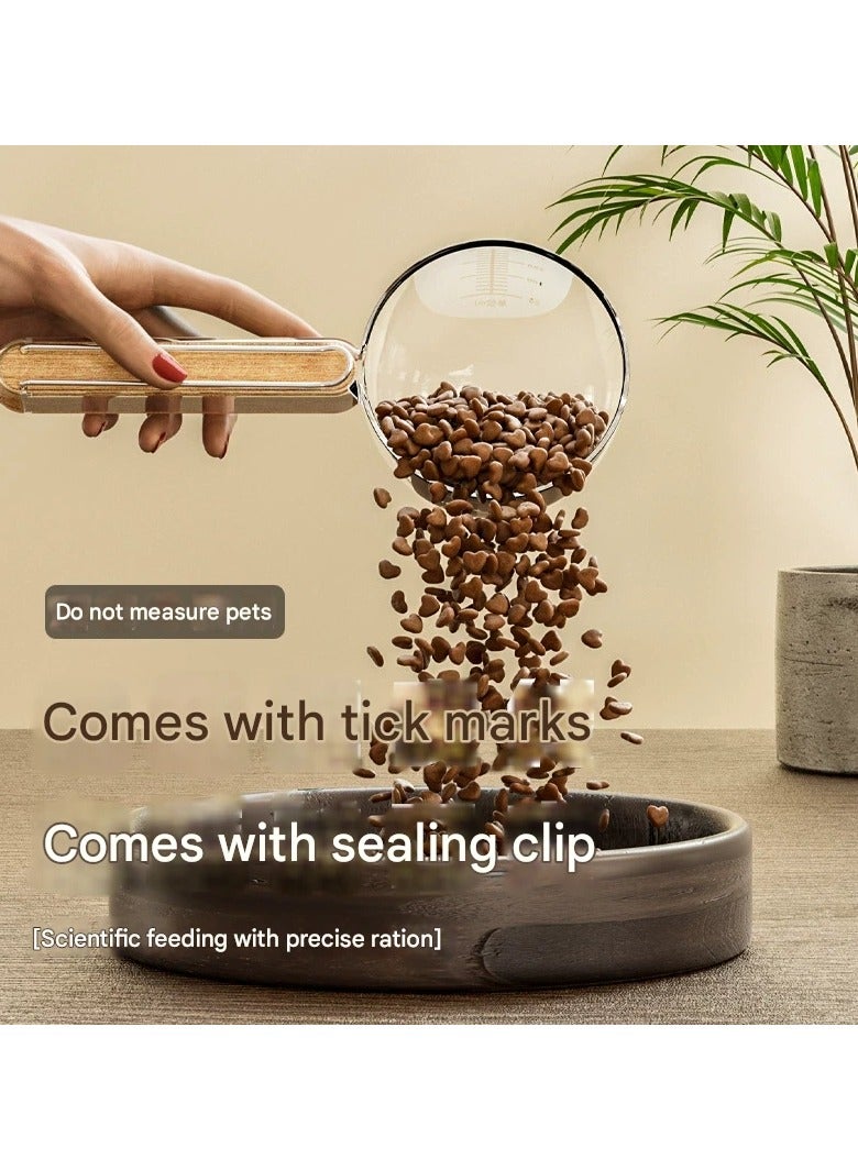 Goolsky مغرفة طعام متعددة الوظائف من الدرجة الغذائية للقطط - ملعقة قياس مع مشبك إغلاق 2 في 1، أساسية لتغذية الحيوانات الأليفة - Image 2