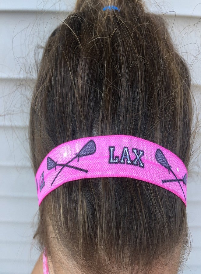Infinity Collection Lacrosse Headbands for Girls - 3-Pack Non-Slip LAX Headbands with Silicone Grip - Pink and Black Athletic Hairbands for Lacrosse Players and Teams - Image 2