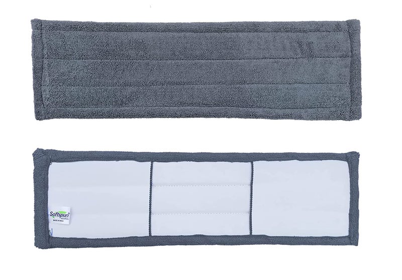 SOFTSPUN Microfiber Wet & Dry Cleaning Mop Fastener Refill - Grey - 18Inch - Image 1