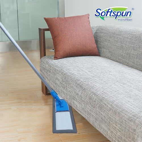 SOFTSPUN Microfiber Wet & Dry Cleaning Mop Fastener Refill - Grey - 18Inch - Image 5